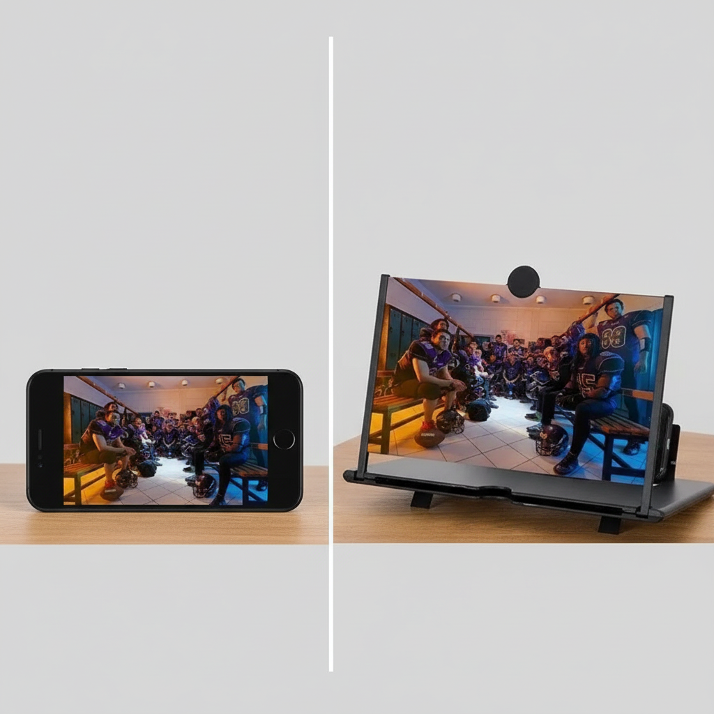 12/10Inch Cell Phone Screen Amplifier Mobile Phone Holder Mobile Phone HD Portable Phone Screen Video Magnifier Stand Bracket
